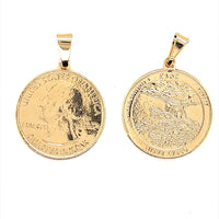 Coin Pendant 27mm - Gold Filled