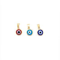 Evil Eye Pendant 9mm - Gold Filled