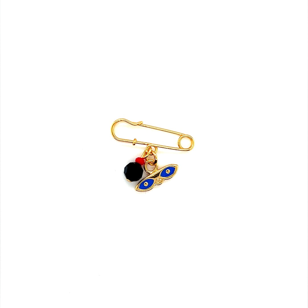 Pin with Dangling Saint Lucia Eyes 16mm - Gold Filled