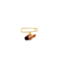 Pin with Dangling Saint Lucia Eyes 16mm - Gold Filled