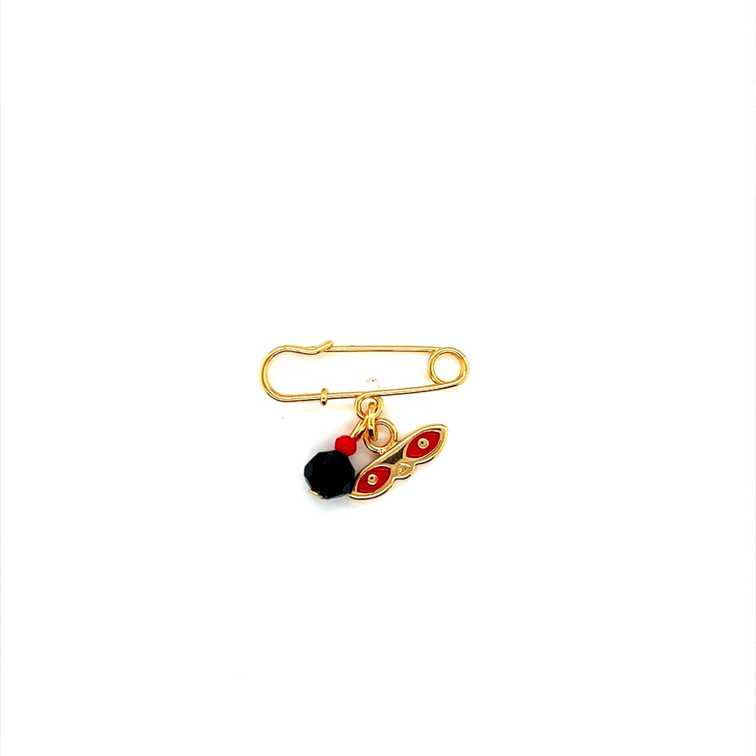 Pin with Dangling Saint Lucia Eyes 16mm - Gold Filled