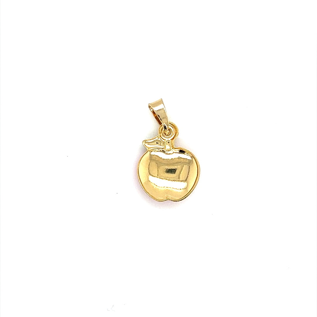 Enamel Apple Pendant 12mm - Gold Filled