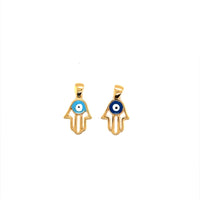 Evil Eye Hamsa Pendant 19mm - Gold Filled
