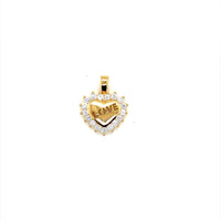 CZ Love Pendant 20mm - Gold Filled
