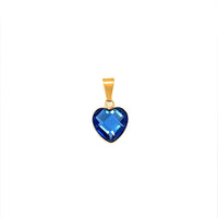 Crystal Heart Pendant 13mm - Gold Filled