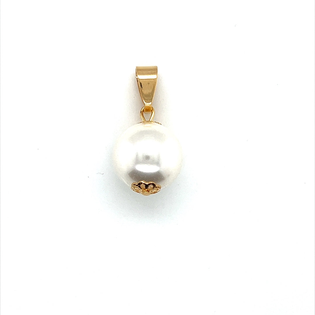 Pearl Pendant 14mm - Gold Filled