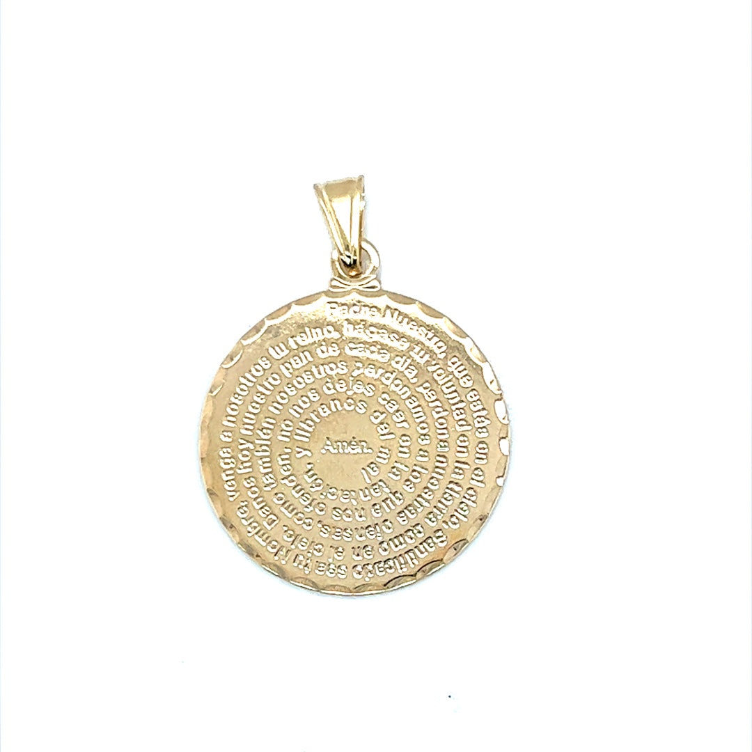 Our Father Prayer Pendant 30mm - Gold Filled