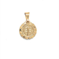 Mini CZ Saint Benedict Charm 12mm - Gold Filled