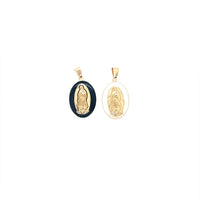 Enamel Guadalupe Pendant 14mm - Gold Filled