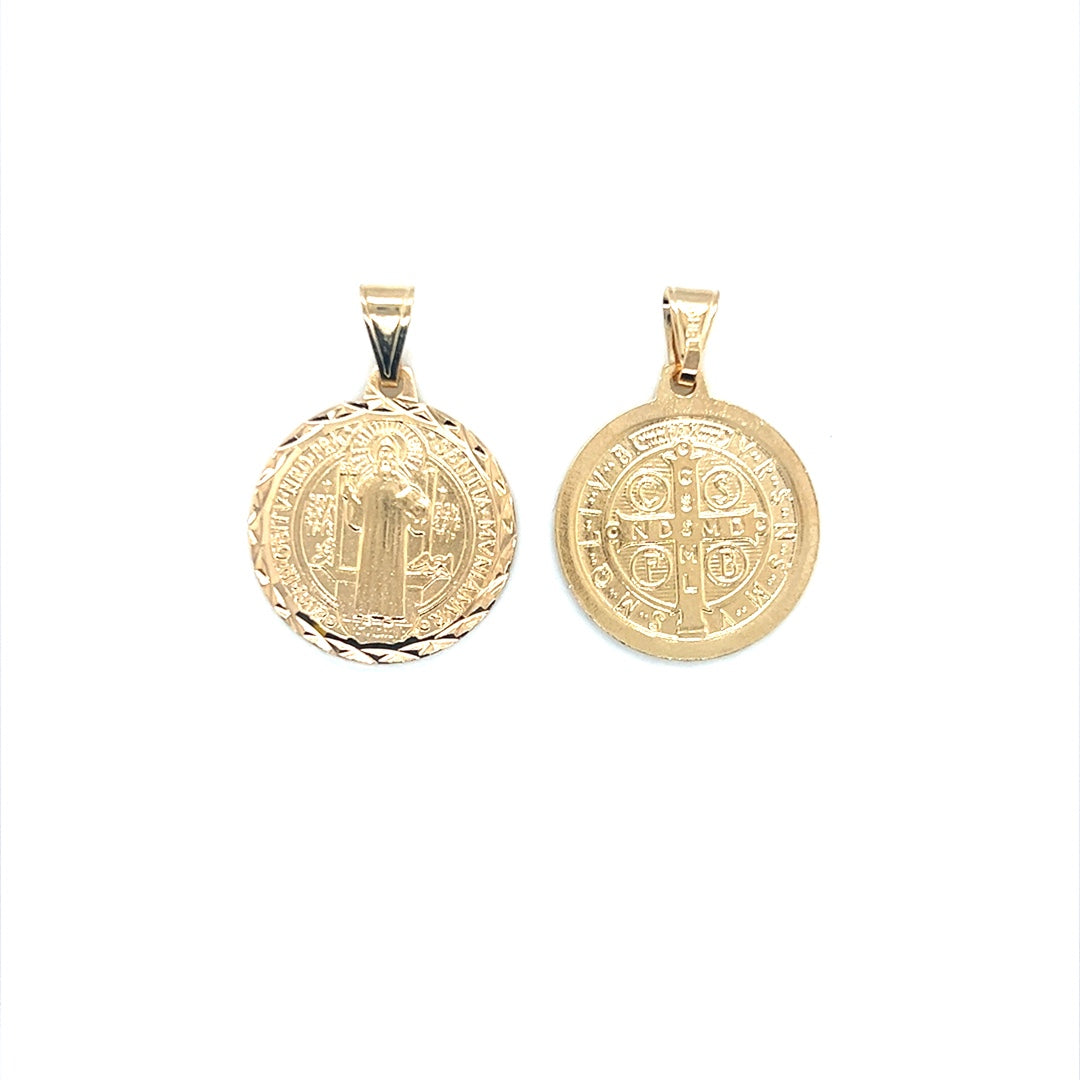 Saint Benedict Pendant 26mm - Gold Filled
