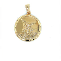 Saint Michael the Archangel Pendant 29mm - Gold Filled