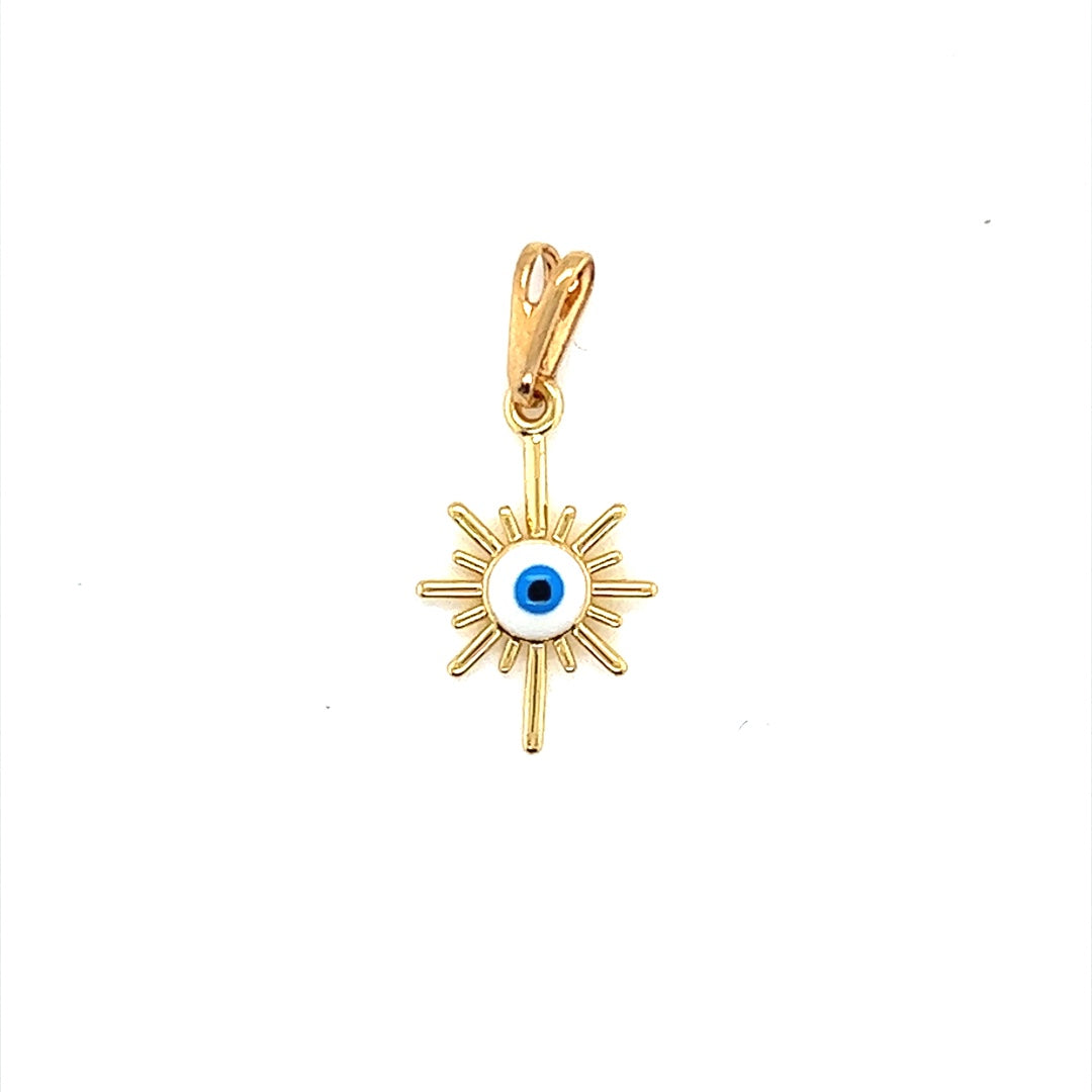 Evil Eye Charm 11mm - Gold Filled