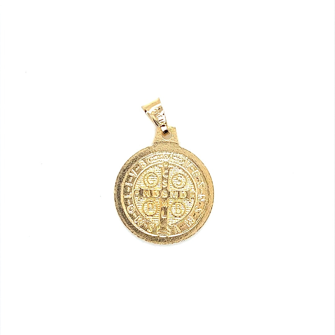 Saint Benedict Pendant 22mm - Gold Filled