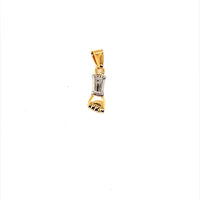 Two Tone Figa Hand Pendant 22mm - Gold Filled