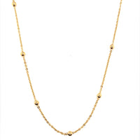 1.5mm Beaded Rolo Chain