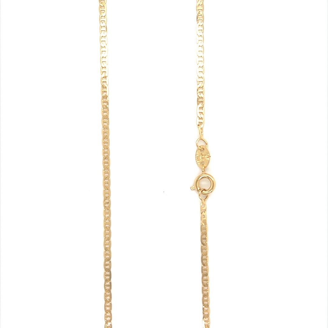 Flat Mariner Chain 2mm - Gold Filled