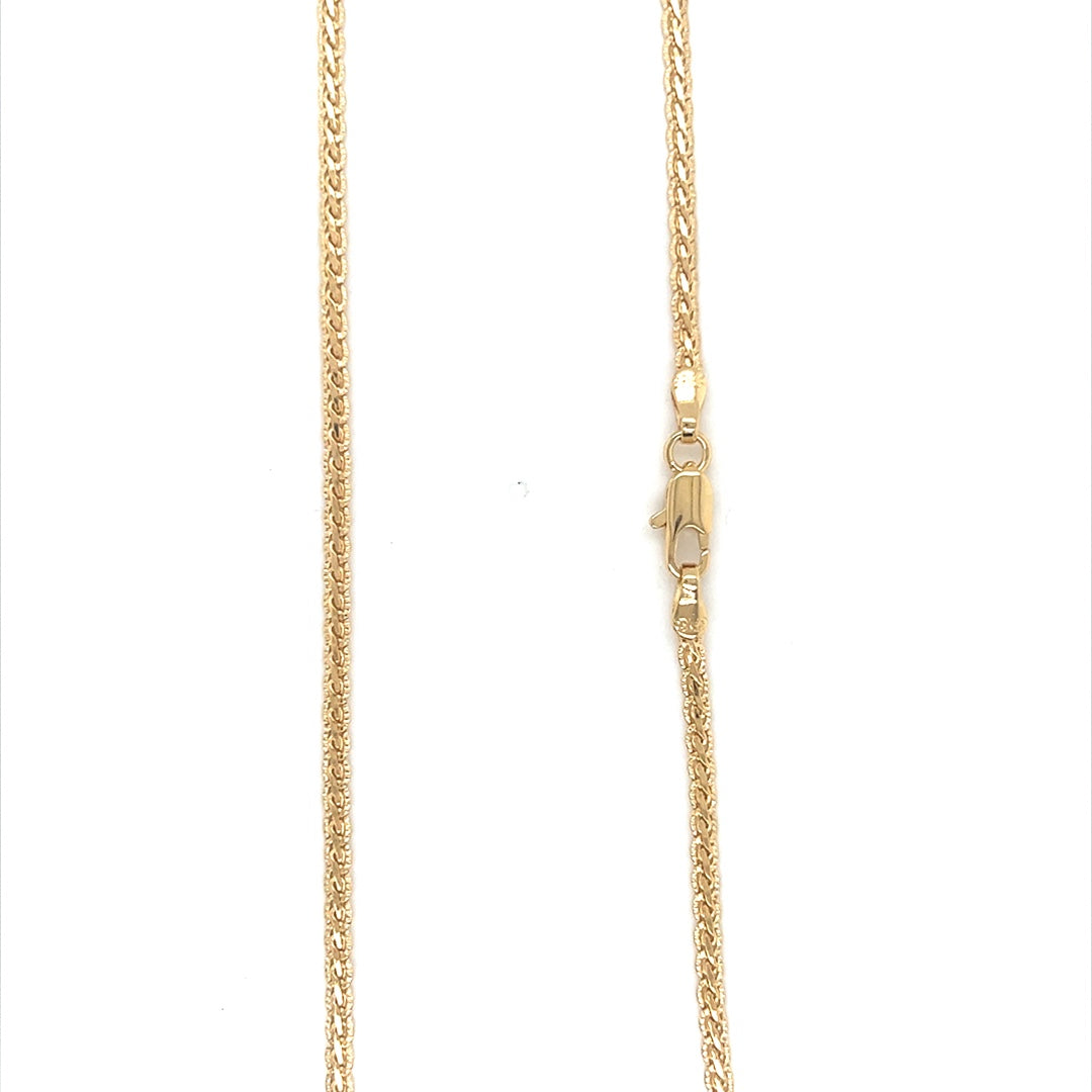 Flat Viola Link Chain 2mm - Gold Filled