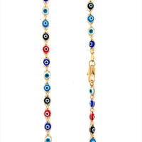 Evil Eye Necklace 3mm - Gold Filled