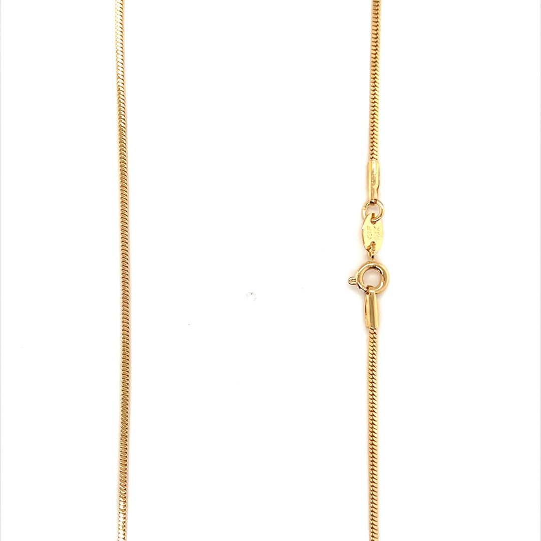 Square Snake Chain 1.3mm - Gold Filled