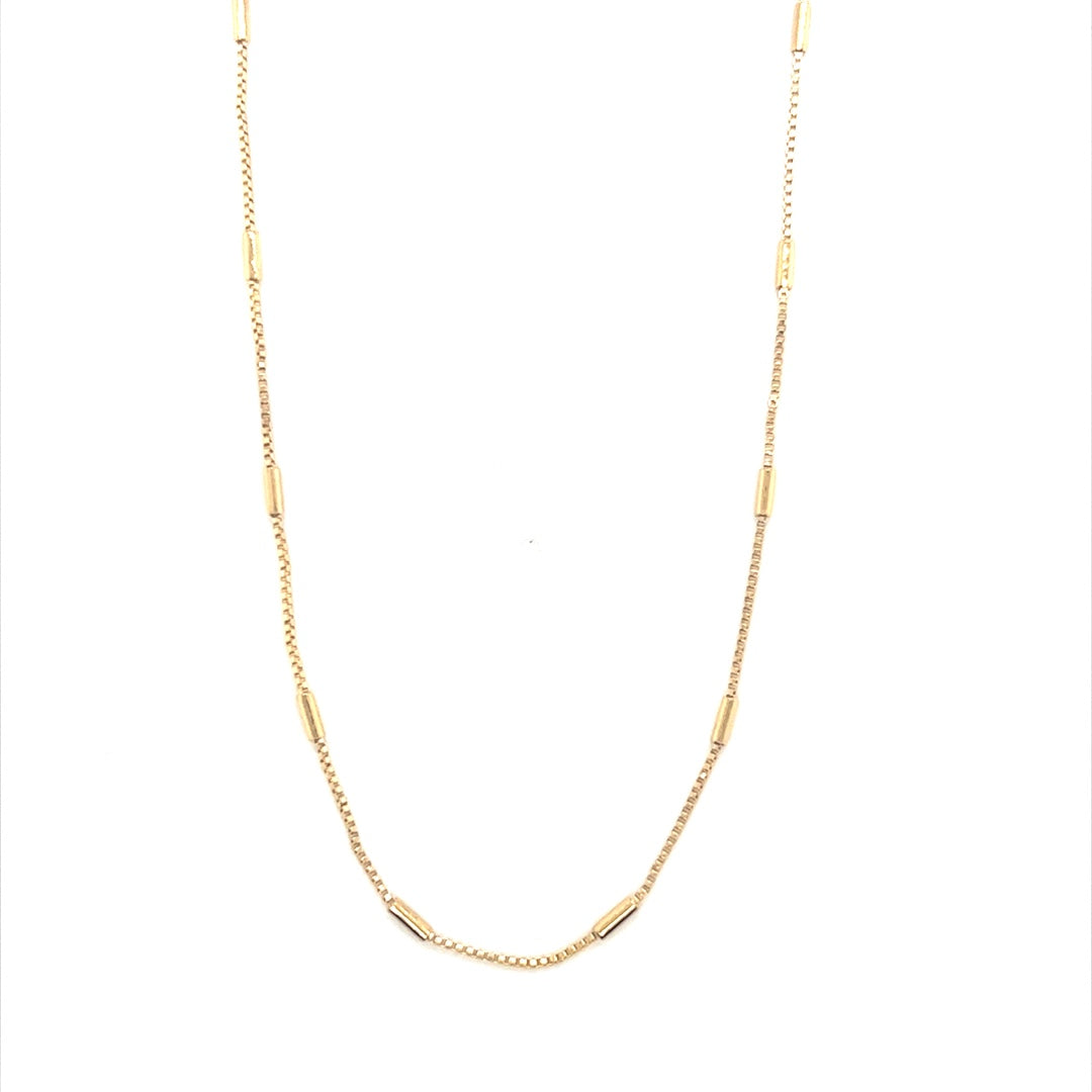 1mm Box Chain with Accents