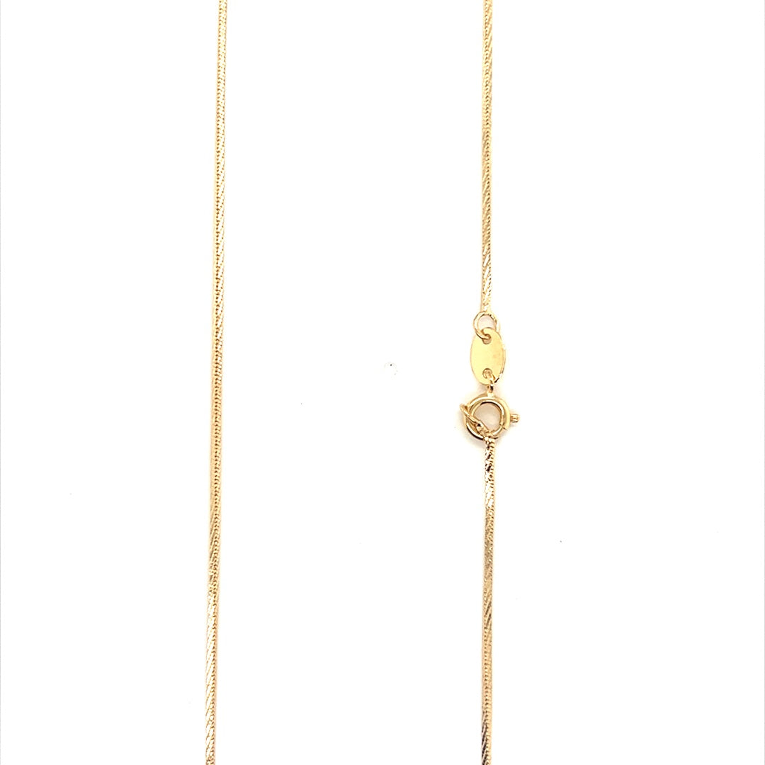 Pattern Square Snake Chain 1mm - Gold Filled