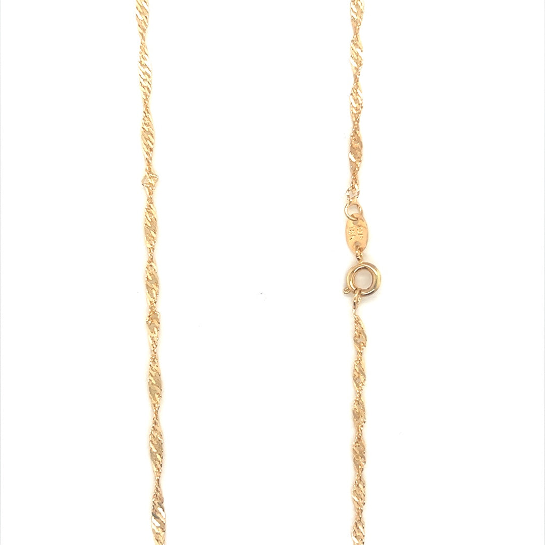 Singapore Link Chain 2.5mm - Gold Filled