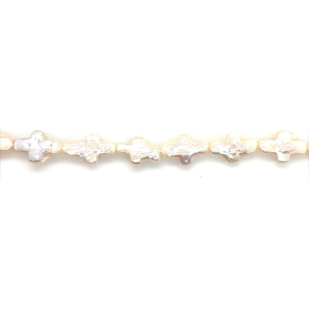 10mm x 15mm Freshwater Pearl Cross Beads