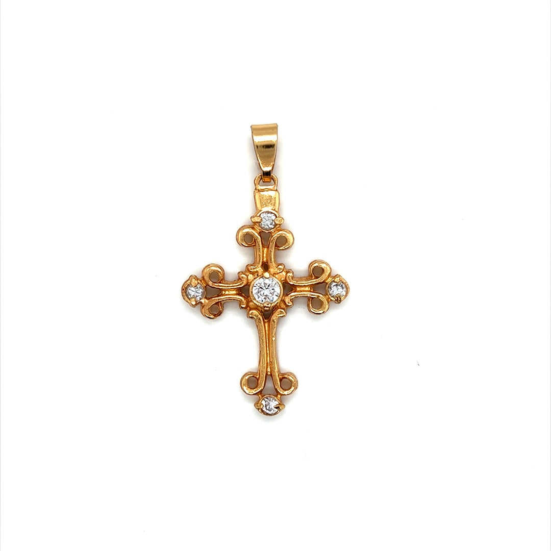 CZ Cross Pendant