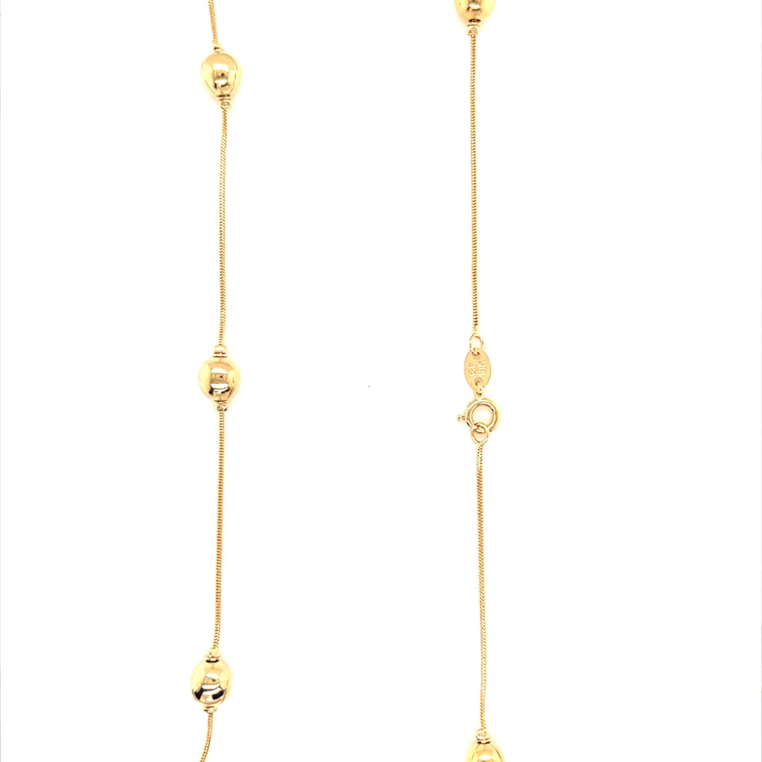 Ball Snake Chain 1mm - Gold filled