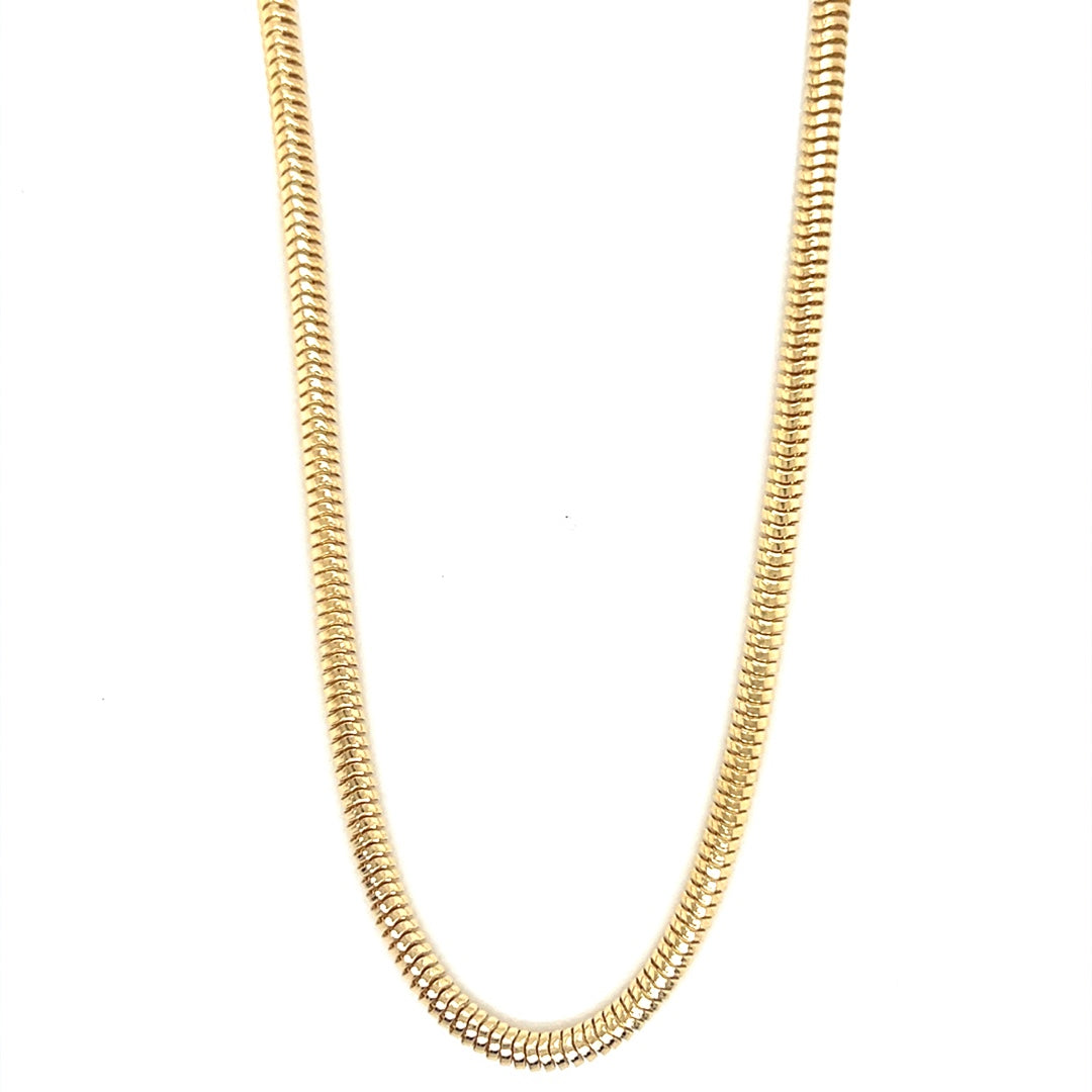  Snake Chain with Bolt Ring Clasp 3mm - Gold Filled