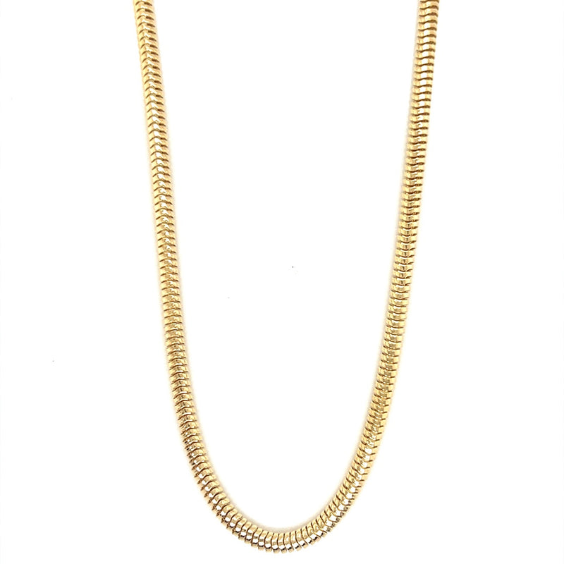  Snake Chain with Bolt Ring Clasp 3mm - Gold Filled