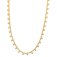 Curb Chain with Dangling Beads