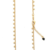 Curb Chain with Dangling Beads