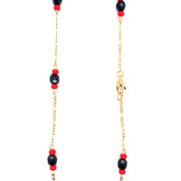 Azabache Figaro Necklace 1mm