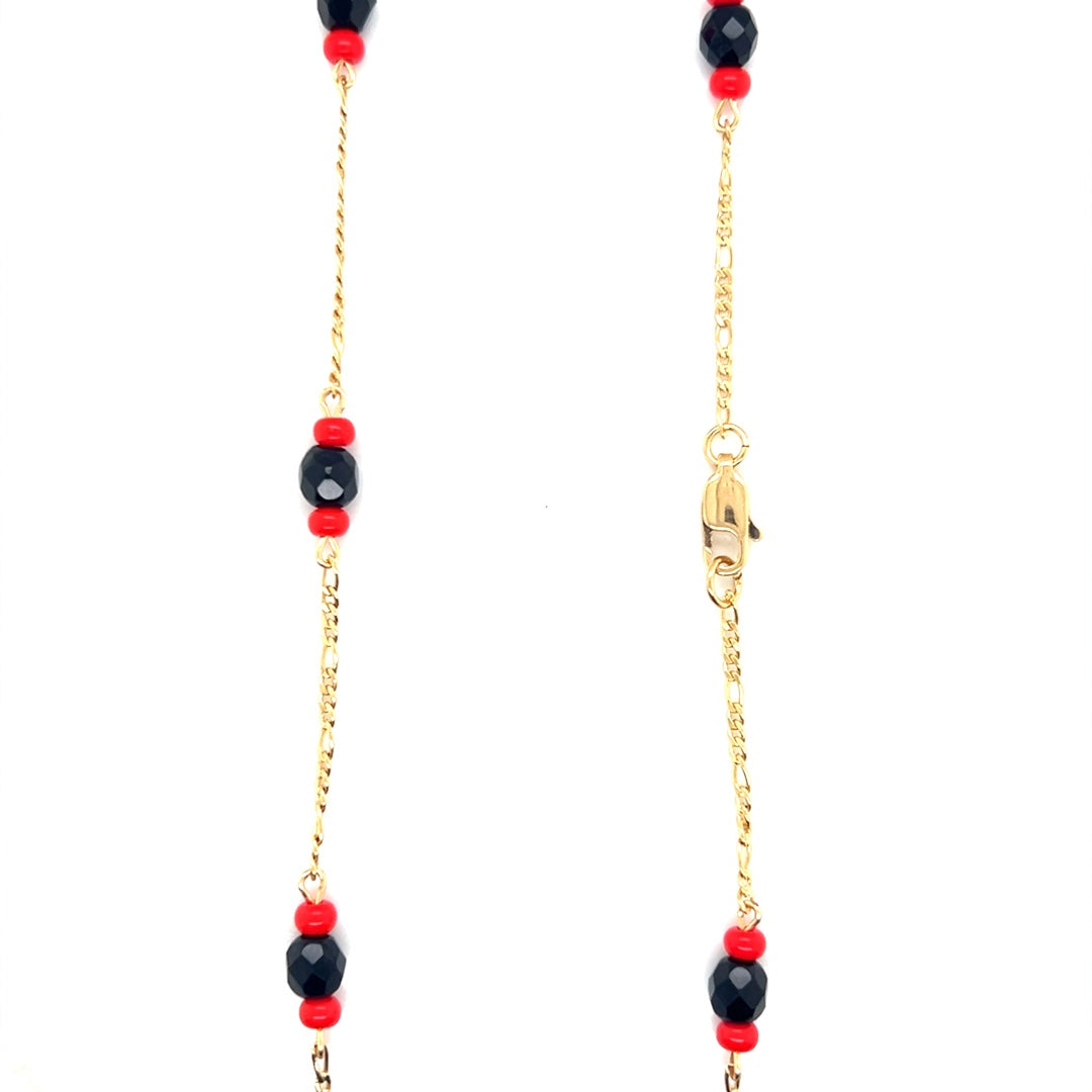 Azabache Figaro Necklace 1mm