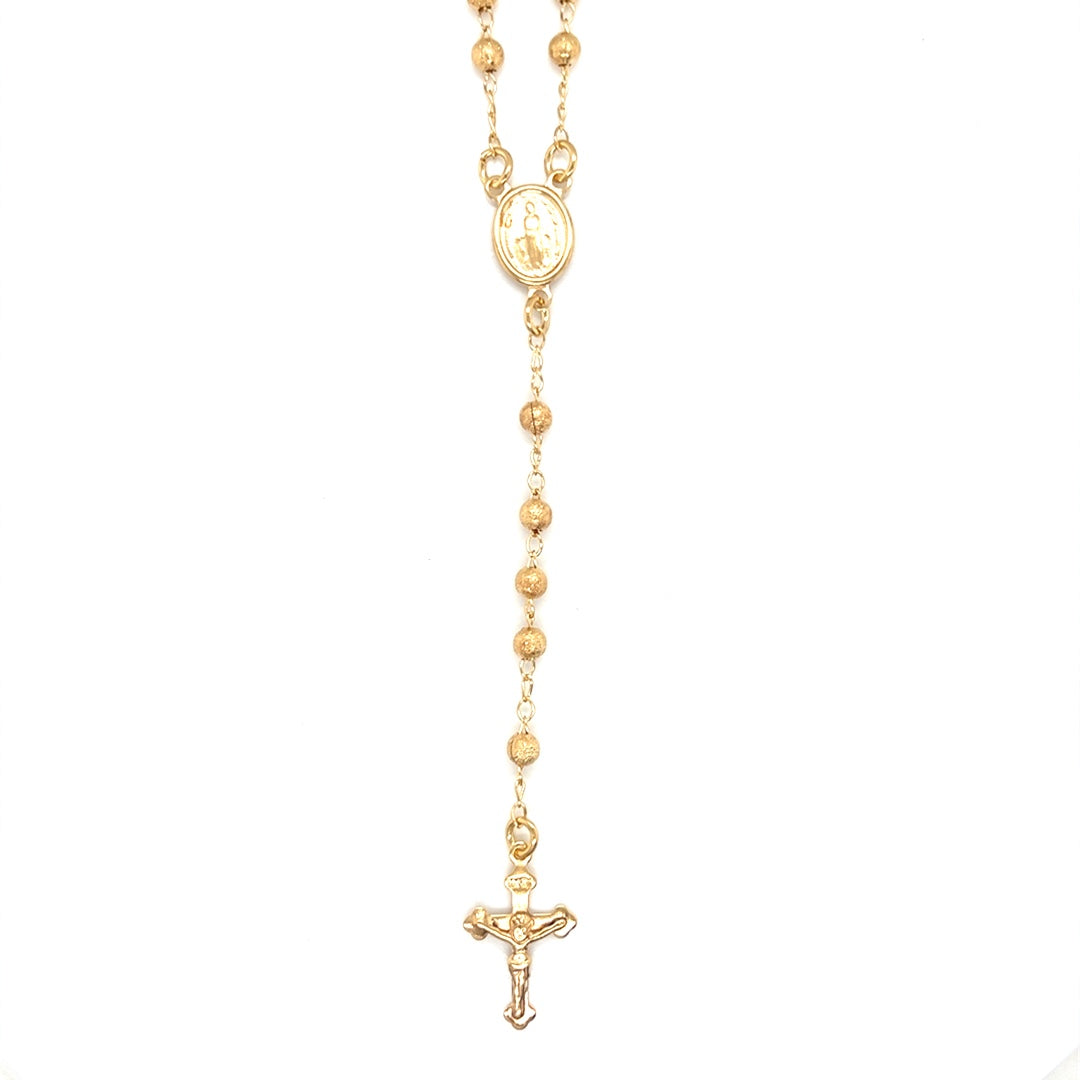 Stardust Virgin Mary Rosary Necklace