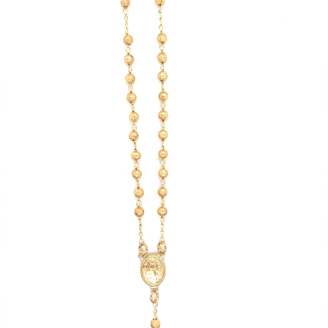 Stardust Virgin Mary Rosary Necklace