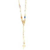 Multicolor Crystal Rosary Necklace