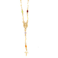 Multicolor Crystal Rosary Necklace