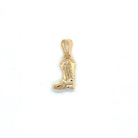 3D Cowboy Boot Pendant 9mm - Gold Filled