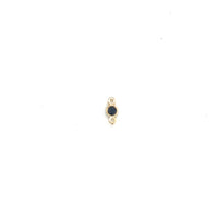 Round CZ Connector 4mm - Gold Filled