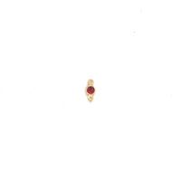 Round CZ Connector 4mm - Gold Filled