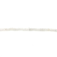 White Jade Faceted Rondelle Beads