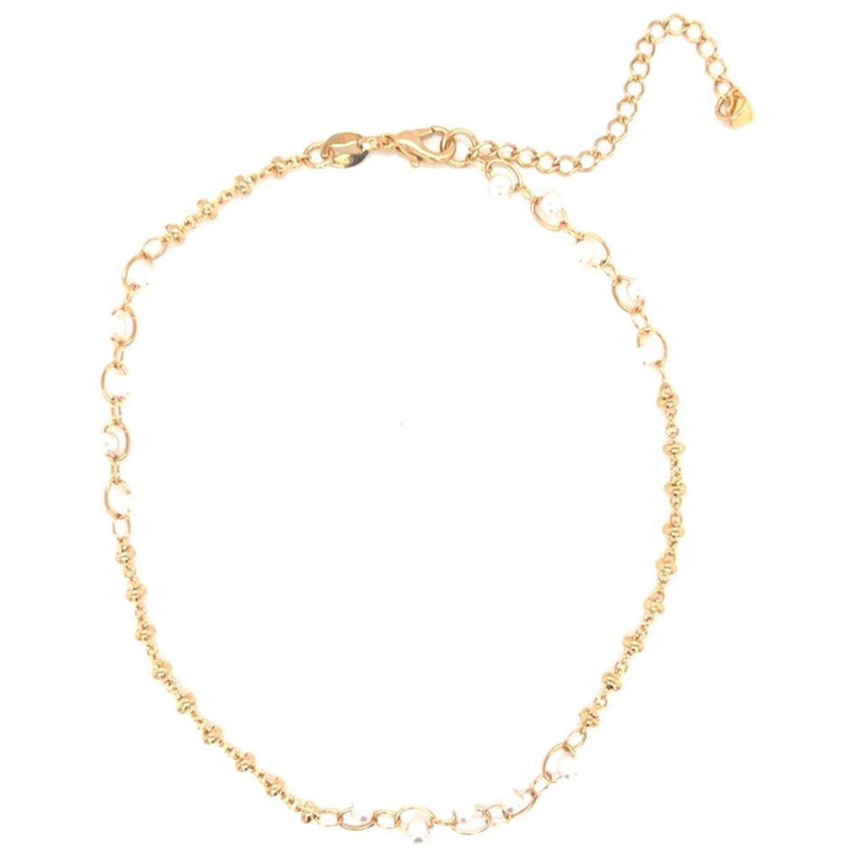 3mm Beaded Pearl Anklet