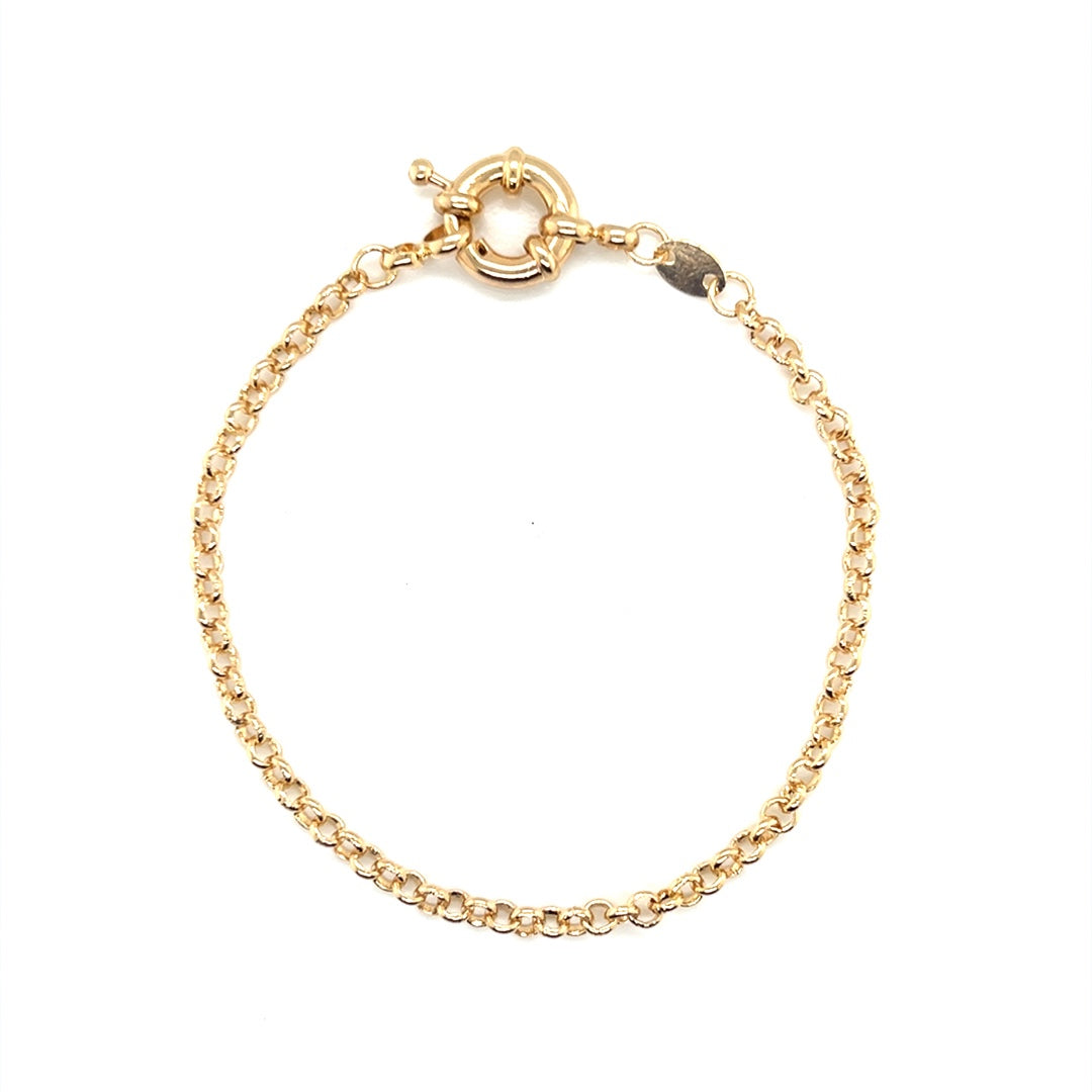 3mm Cable Link Bracelet with Bolt Ring Clasp