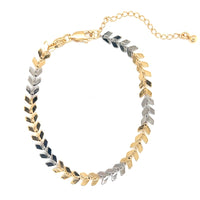 Two Tone Chevron Bracelet