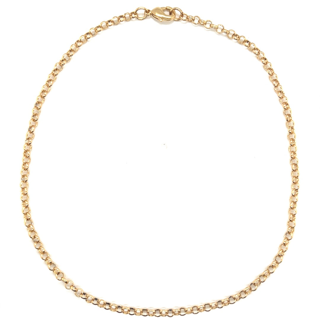 2.5mm Rolo Link Anklet