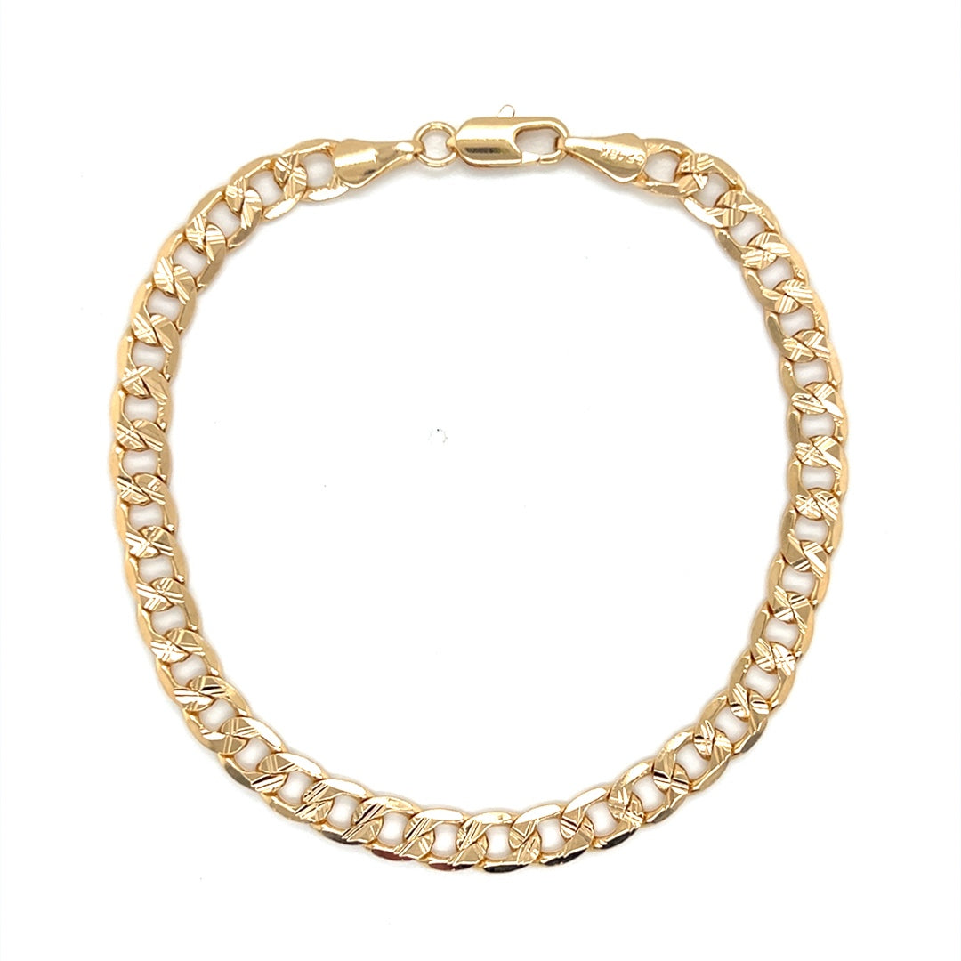 6mm Beveled Curb Link Bracelet