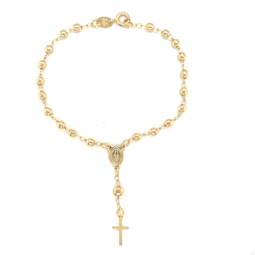 Virgin Mary Medal Beaded Rosary Bracelet