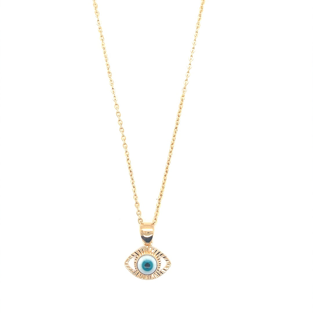 Cable Chain with Evil Eye Pendant